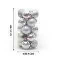 thumbnail image 2 of HBBKVI Silver 1.6" Christmas Balls Christmas Tree Decoration Ornaments Shatterproof Hanging Balls for Birthday Halloween Holiday Wedding Decorations Set of 24pcs, 2 of 2