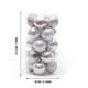 thumbnail image 2 of Fiudx Ofertas relámpago del día Bolas navideñas de plástico, 24 unidades, 4 cm, galvanizadas, para decoración navideña, bolas colgantes, paquete en forma de barril, bolas navideñas, 2 of 2