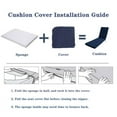 thumbnail image 5 of Chaise Lounge Cushions Outdoor, Breathable and UV Resistant, Fade Resistant & Fade-Resistant Lounger Cushions Suitable for Patio Furniture, Pool, Lawn (Naval Blue-2 pcs), 5 of 9
