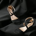 thumbnail image 6 of BURUDANI Women's Casual Dress Shoes Ankle Strap Low Wedge Sandals Fashion Open Toe Sandals wide available, 6 of 6