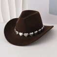 thumbnail image 5 of Gtoiithly Fedora Hats for Women British Fashion Elegant Jazz Hat Vintage Womens Hats L1-Coffee, 5 of 5
