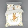 thumbnail image 2 of Ambesonne Funny Bedding Set 3 Pcs, Smiling Rabbit Summer, Twin XL, Multicolor, 2 of 3