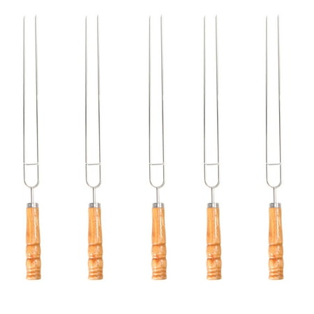 

HOMEMAXS 5pcs Outdoor Roasting Barbecue Tools Stainless Steel Barbecue U Shape Forks