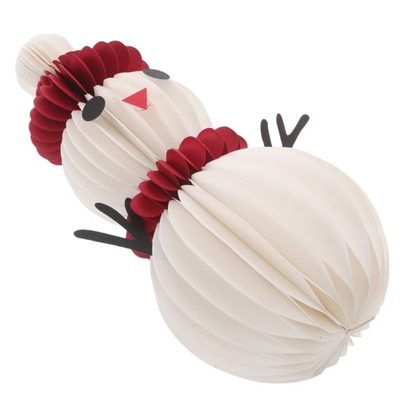 AURARMLET Holiday Snowman Paper Honeycomb Centerpiece for Winter Party Table Decor and Festive Seasonal Decoration