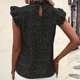 thumbnail image 3 of Tops Cortos para las Mujeres Manga de Herradura Impresa Manga Corta Cuello Redondo, Top de Moda para Primavera Verano Casual, 3 of 7