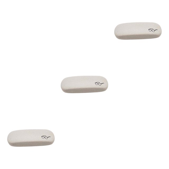 Craitivent Lunettes en Cuir pour Hommes Femmes Enfants Étui de Lecture Rigide Blanc 3Ensemble