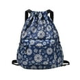 thumbnail image 1 of DAGESVGI Printed Drawstring Backpack Niche Design Large Capacity Multi-functional Backpack Out Q1o2 Capacity Large Bag Fitness Sports Use, 1 of 8