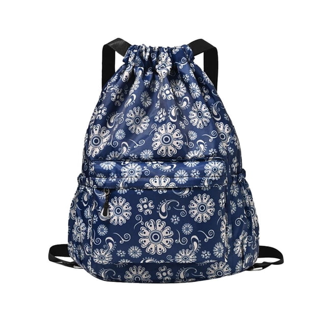 DAGESVGI Printed Drawstring Backpack Niche Design Large Capacity Multi-functional Backpack Out Q1o2 Capacity Large Bag Fitness Sports Use