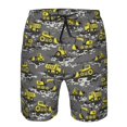 thumbnail image 3 of Vsdgher Modern Yellow Excavator Men's Beach Shorts, Surfing shorts, Swim trunks, Quick Dry Swim Trunks for Surfing Beach Fun -Small, 3 of 6