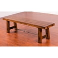 thumbnail image 3 of Sunny Designs Tuscany 18" Distressed Mahogany Wood Bench in Medium Brown, 3 of 9