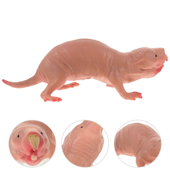 FRCOLOR Adorable Fake Mole Animal Sculpture Decoration for Kids Beige Plastic 3 Inch