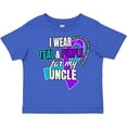 thumbnail image 3 of Inktastic Suicide Prevention I Wear Teal and Purple for My Uncle Boys or Girls Toddler T-Shirt, 3 of 5