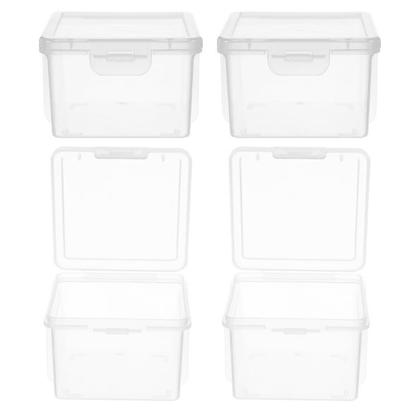 ETHZZLE Set of 4 Transparent Airtight Bread Storage Containers Plastic Bread Box for Kitchen Counter and Pantry Organization