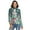 Colorful Ditsy Floral Print Christmas Tree, variant on Christmas Candy Pattern Women's Turtleneck Sweater Long Sleeve Ribbed Fitted Turtle Neck Casual Fall Winter Collection Top S