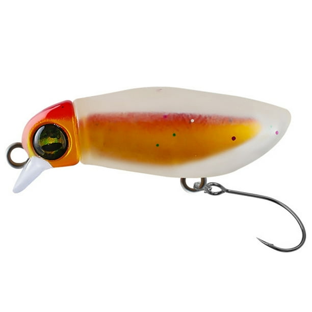 Señuelo Pesca Trucha FLhrweasw Flotante Luminoso Microcebo para Insectos 38mm 2 3g amarillo