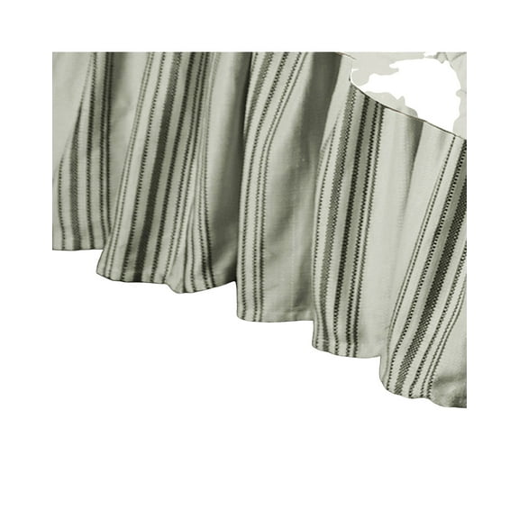Hiend Accents Unisex Prescott Taupe Stripe Bedskirt King Taupe One Size