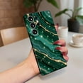 thumbnail image 7 of SKLYDDI Teal Agate-Inspired for Galaxy A15 Case - Teal Waves Gold Glitter, TPU Flexible Cover, Aesthetic Cute, 7 of 7