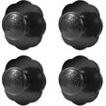 thumbnail image 1 of 4 Pack Self-adhesive Flower Drawer Knobs Cupboard Drawer Knobs No Drill Handles For Kitchen Bathroom Mirror (black), 1 of 5