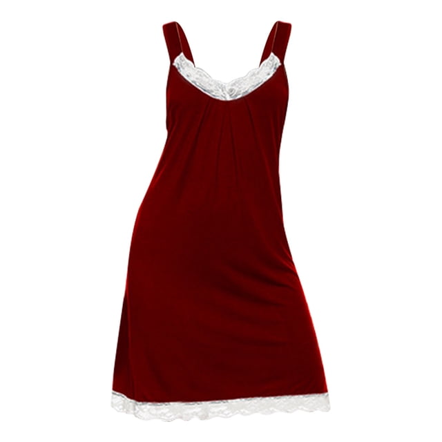 Robe de Nuit Longue Sans Manches pour Femmes Robe de Nuit Douce Chemise de Nuit Chemise de Nuit