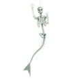 Mermaid Skeleton Life Size Halloween Decor