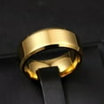 thumbnail image 4 of 18K Gold Plating High Polished Band 8mm Stainless Steel Men Women's Ring Sz 5-14, 4 of 5