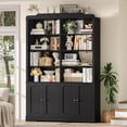 thumbnail image 4 of Homfa 73'' Tall Bookcase with 4 Doors, 6-Tier 8 Cubes Display Bookshelf, Double Row Bookcase with Adjustable Shelves for Living Room Home Office, Black, 4 of 9
