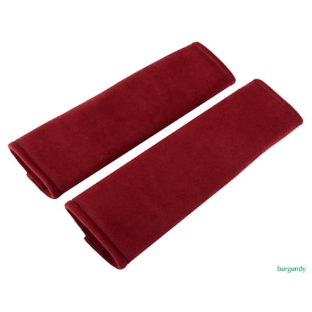 Designcovers set(2 pcs) Burgundy Universal Velour Car Safety Seat Belt Strap Cover Shoulder Pad