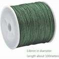 thumbnail image 2 of 1 Roll About 109 Yards Nylon Jewelry Thread Cord 0.8mm Chinese Knotting Beading Cord for DIY Jewellery Making Macrame Kumihimo Shamballa Bracelet - Dark Green, 2 of 8