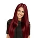 thumbnail image 1 of Pelucas con flequillo para mujer, peluca ondulada suelta, pelucas de cabello largo y liso a la moda para mujer, malla rosa, fibra sintética, cabello largo y liso., 1 of 2