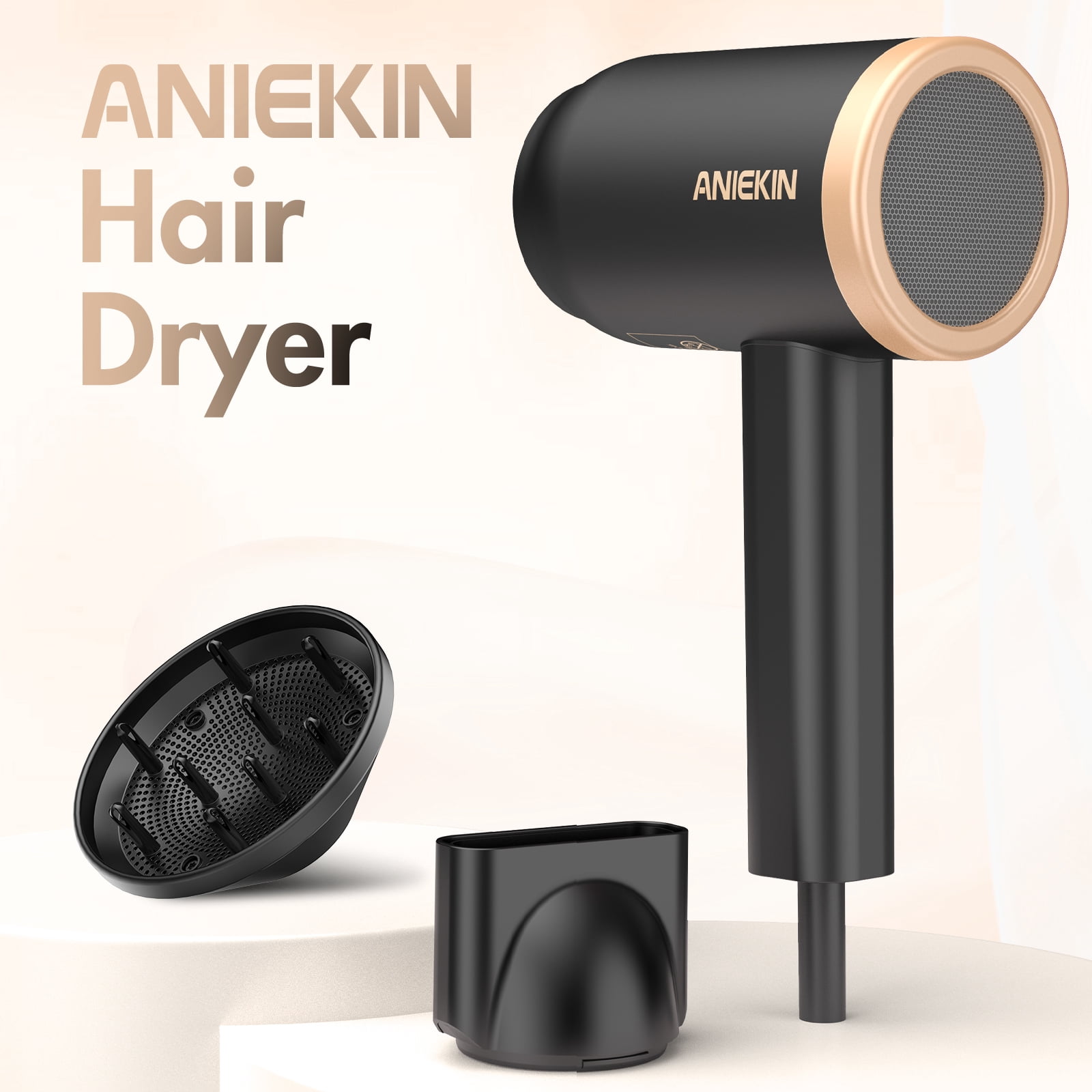 Hair Dryer, 1875 Watts Fast Drying Blow Dryer with Diffuser and Concentrator, Compact Lightweight Hair Dryer for Women and Men