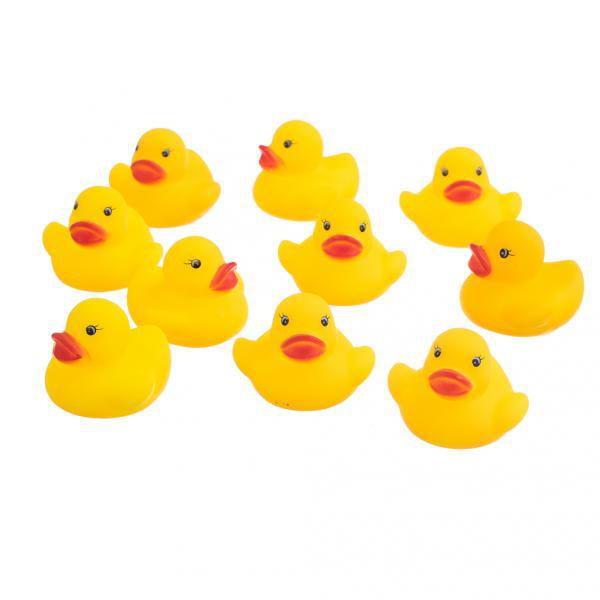 10 Piezas Amarillo Bebé Niños Baño Juguetes Lindo Caucho Chillón Ducky Sunnimix Juguete de baño