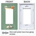 thumbnail image 3 of Yayeee Rocker Switch Wall Plate 3-Gang 6.5"x4.6" Home Decorative Outlet Cover, Lemon Glass, 3 of 6