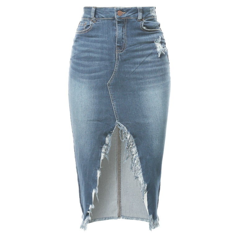 Mid length shop denim skirts 3xl