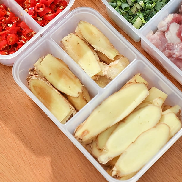 mfyjkho Recipientes Para Almacenar Alimentos En El Refrigerador Con Bandeja Extraíble, Tapa Blanda Transparente, Aptos Para Microondas Y Congelador, Diseño Apilable, 16,5 X 10,5 X 5 Cm (Paquete De 1)