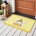 thumbnail image 4 of Cute Bees Entryway Rug 2'x3'&nbsp; Non Slip Front Door Mats, Spring Daisy Flowers Gnomes Honey Yellow Plaid Entrance Rugs Indoor Outdoor Carpet, Washable Floor Mats Small Area Rug for Bedroom Kitchen, 4 of 8