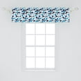 thumbnail image 2 of Ambesonne Whales Window Valance, Ink Hand-drawn Marine Mammals on the Background with Big Dots in Blue Color Shades, Curtain Valance for Kitchen Bedroom Decor with Rod Pocket, 54" X 12", Multicolor, 2 of 3