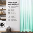 thumbnail image 7 of Deconovo Ombre Semi Sheer Curtains for Bedroom Living Room, Aqua, 52W x 72L Inch, Rod Pocket Window Drapes, Set of 2 Panels, 7 of 7