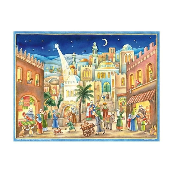 SELLMER Advent Calendar -  Colorful Bethlehem Scene