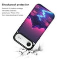 thumbnail image 4 of Wallet Case For Apple iPhone Air / 17 Pro / 17 Pro Max Series with Card Holder, PU Leather Kickstand Card Slots Screen Protector Included For iPhone 17 Series, Neon River Velly Cyber, 4 of 8