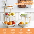 thumbnail image 2 of Frutero HOMKULA de cerámica de 3 niveles con soporte de metal para cocina, 2 of 7