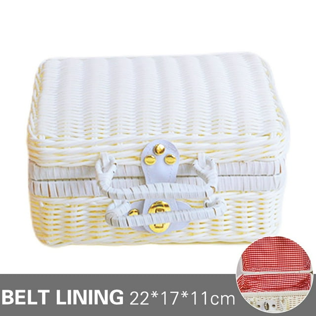 Picnic Basket Large Size Organizer Container Storage Basket With Lid