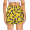 thumbnail image 2 of Lsque Summer Pineapple Printed Women's Running Shorts with Liner Pockets,Elastic Quick Dry Workout Athletic Gym Yoga Shorts,Womens High Waist Shorts-Large, 2 of 9