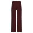 thumbnail image 4 of vastwit Kids Boys School Uniform Straight-Fit Flat-Front Dress Pants Burgundy 16, 4 of 7