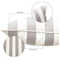 thumbnail image 3 of Pack of 2 Decorative Outdoor Throw Pillows 23" x 23" Square Garden Cushion for Patio Sofa Thick Cushion for Couch,Sofa,Grey Stripes, 3 of 14