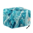 thumbnail image 6 of Xixirimido Teal Color Marble Print Toaster Cover Toaster Oven Cover with Drawstring Toaster Appliance Dust Proof Cover for Kitchen Small Appliance Kitchen Accessories, for 2 Slice, 6 of 7