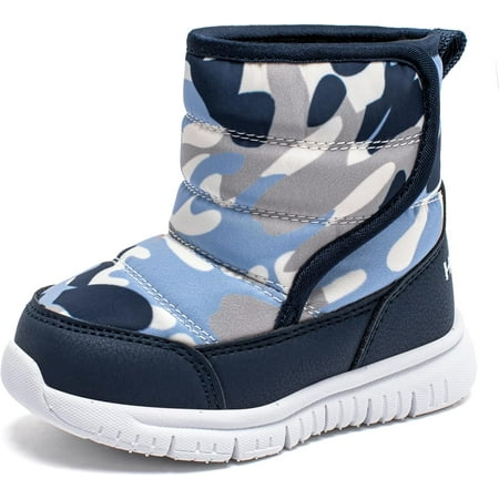 DIOXADOP Boys Girls Toddler Snow Boots Waterproof Slip Resistant Outdoor Winter Shoes(Toddler/Little Kids/Big Kids)