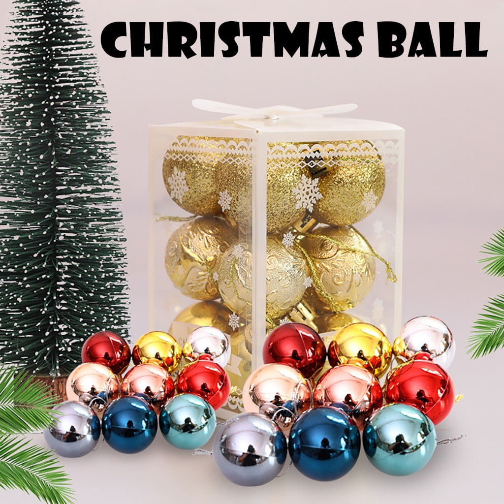 Details about   12pcs Christmas Xmas Ball Shatterproof Tree Pendant Balls Ornaments Decoration 