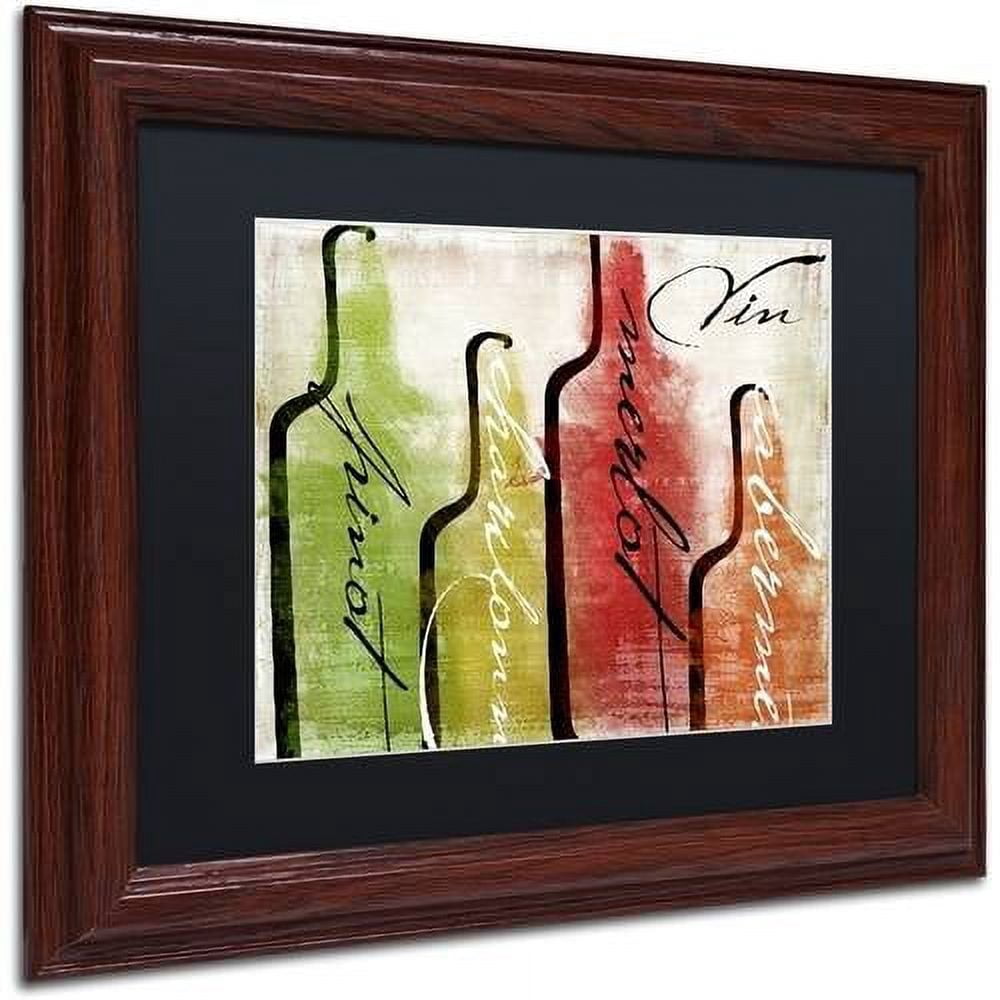 Trademark Fine Art "Wine Tasting I" Canvas Art by Color Bakery Black Matte, Wood Frame