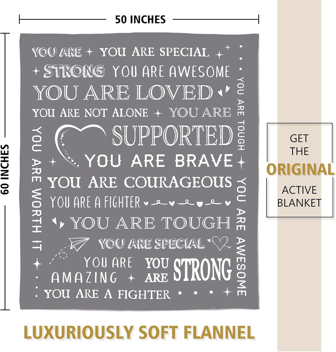 Blanket Gifts for Women or Men - Get Well Blanket, Inspirational Gifts for Her Him, Feel Better After Surgery Gifts, Thinking of You Gifts for Mom Friend Sister Coworker