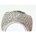 thumbnail image 6 of 17.60 Carat 18 Karat Natural Fine Green Emerald Diamond 3D Puffed Dome Deco Ring, 6 of 12